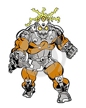 Cyborg monster comic book type character