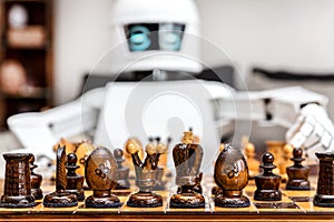 Cyborg or roboter is playing chess