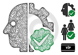 For Cyborgs Only Polygonal Web Vector Mesh Illustration