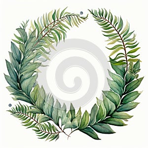 Cycas Leaf isolated on white background