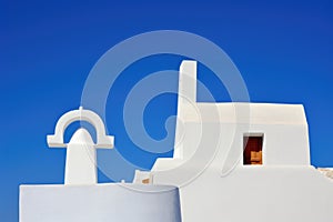 cycladic architecture against a blue sky