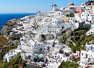 Cycladic Architecture, Oia, Overlooking the Aegean Sea, Santorini, Greece