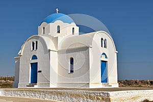 Cycladic architecture white and blue