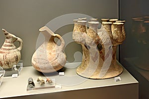 Cycladic art in museum of archaeology, Athens, Greece