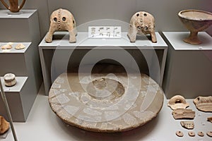 Cycladic craft in museum of archaeology, Athens, Greece