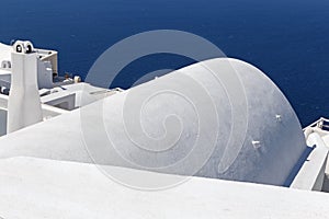 Cycladic house in Fira town on Santorini