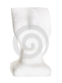 Cycladic idol carved from white marble isolated