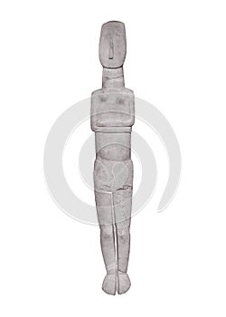 Cycladic Sculpture Isolated Photo