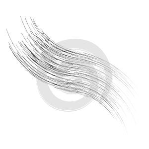 Cycle design element with contort, spin effect. Abstract swerve circlet spiral