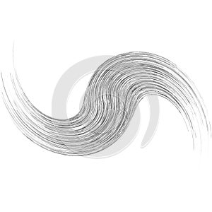 Cycle design element with contort, spin effect. Abstract swerve circlet spiral