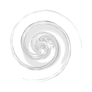 Cycle design element with contort, spin effect. Abstract swerve circlet spiral photo