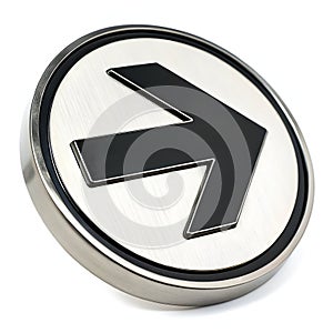 Cycle Direction Arrow Icon on White Background