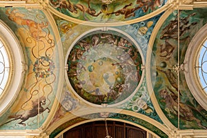 Cycle of  fresco paintings - main colonnade in Marianske Lazne