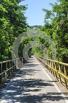 Cycle lane of the Adige valley