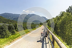 Cycle lane of the Adige valley