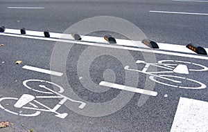 Cycle lane in Barcelona