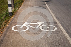 Cycle Lane with Cyclist