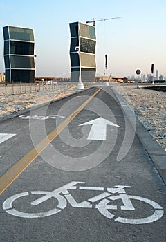 Cycle lane in Doha