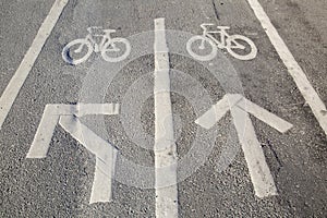 Cycle Lane in Stockholm, Sweden