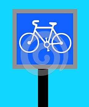 Cycle lane traffic sign