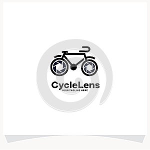 Cycle Lens Logo Design Template