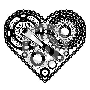 Cycle parts heart shape