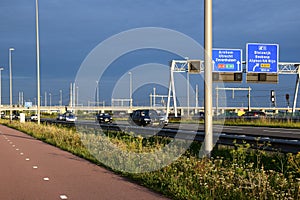 From the cycle path along the A12 motorway in Zoetermeer