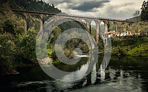 Cycle path bridge (old railway) over Poço de Santiago