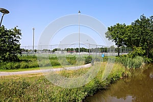 Cycle path Warmoezenierspad In the Groene Zoom of Nieuwerkerk aan den IJssel