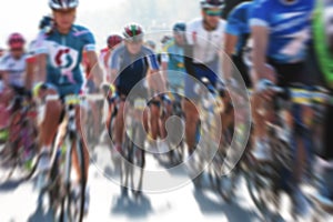 Cycle race. Blurred image
