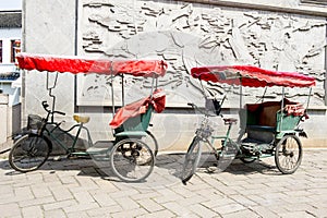 Cycle rickshaws in China