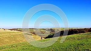 A cyclist on the Devils Dyke.