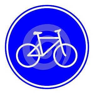 The cycle route road sign for pedal cyclists