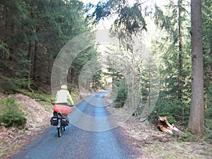 Cycle route in Saxony at Upper Lusatia