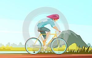 Cycle Tourist Sportsman Composition