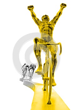 Cycle winner silhouette