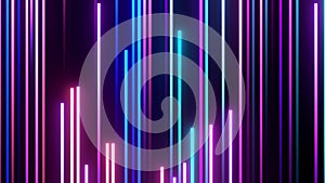 cycled 3d animation. Abstract background with ascending colorful neon lines, glowing trails looped Abstract Pink blue and purple