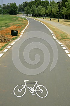 Cyclelane sign on tarmac