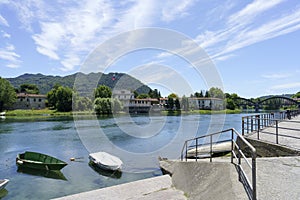 Cycleway of Adda river: harbor at Brivio photo