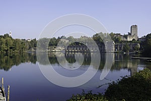 Cycleway along the Adda river at Trezzo photo