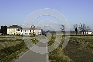 Cycleway along Naviglio di Bereguardo, Pavia province