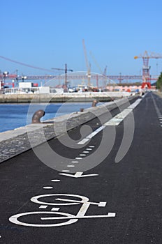 Cycleway in Lisbon photo