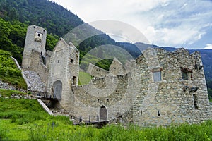 Cycleway of Pusteria valley: ruins of castle at Chiusa photo