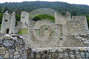 Cycleway of Pusteria valley: ruins of castle at Chiusa photo