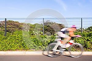 Cycling Athlete Motion Speed Blur Close-Up Action