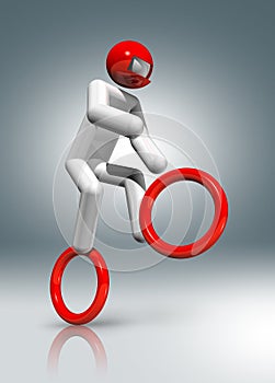 Cycling BMX 3D symbol, Olympic sports