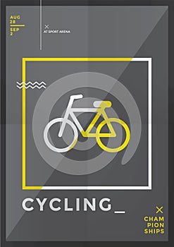 Cycling championships design. Vector illustration decorative design