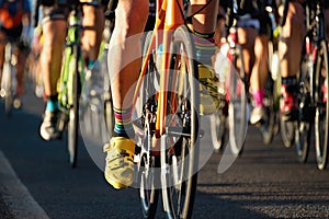 Cycling competition,cyclist athletes riding a race