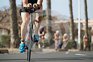 Cycling competition,cyclist athletes riding a race