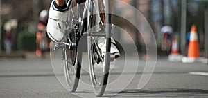 Cycling competition,cyclist athletes riding a race